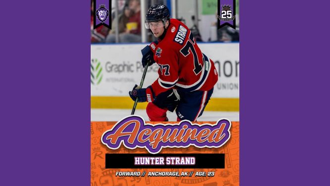 Reading Royals Acquires Hunter Strand from Trenton in Exchange for Future Considerations