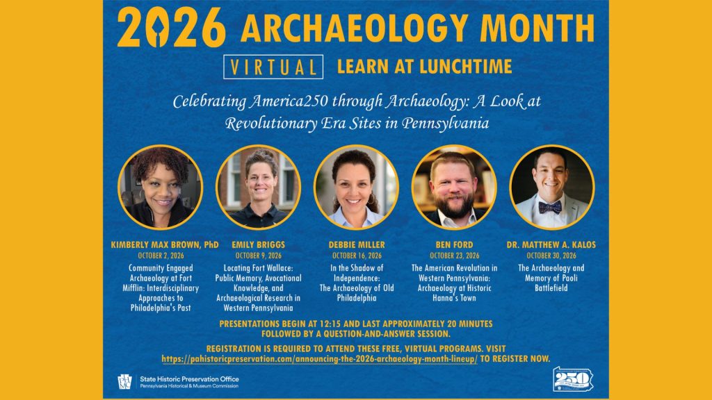 State Historic Preservation Office to Host Virtual Archaeology Month Programs