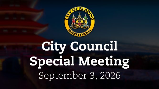 City Council Special Meeting 9/3/26 | City of Reading, PA